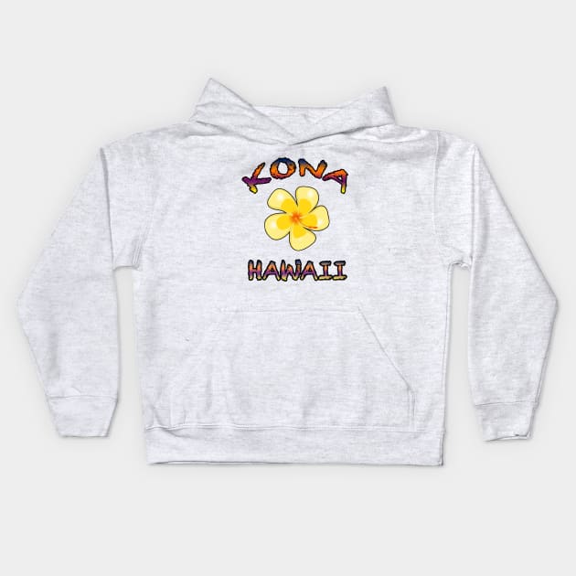 KONA HAWAII Kids Hoodie by BlueDolphinStudios